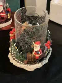Christmas candle holder - Santa train
