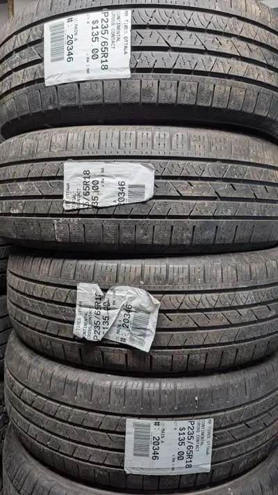 SET OF 4X CONTINENTAL CROSS CONTACT TAG # 20346 Size: 235/65R18 235/65R18 Excellent condition Pressu...