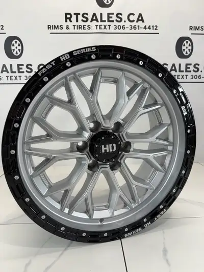 SET OF 4 NEW FAST MURAMASA RIMS - 20" Gloss Silver with Black Lip Brand New Rims Wheels Come Balance...