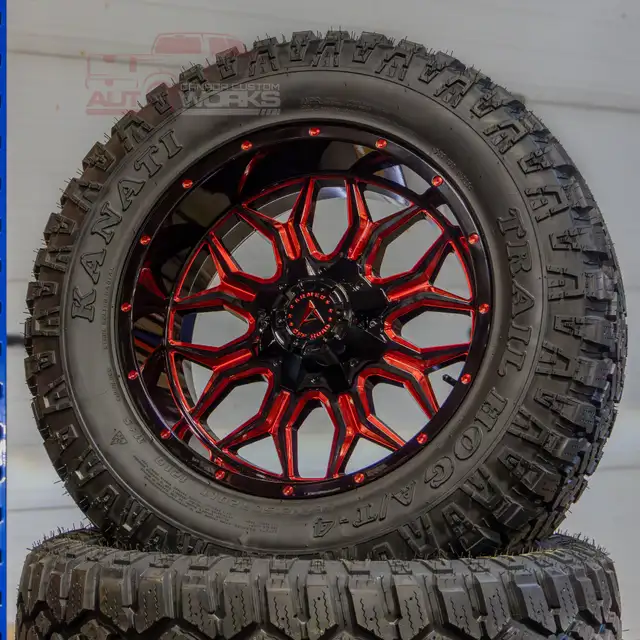 NEW 20 inch Armed INFANTRY GLOSS BLACK RED MILLED Wheels in Tires & Rims in Edmonton - Image 4
