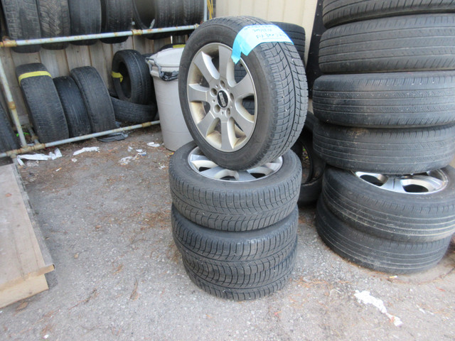 4 tires of Michelin X-ICE 205/55/16 winter tires w/rims fit BMW in Tires & Rims in Kitchener / Waterloo - Image 2