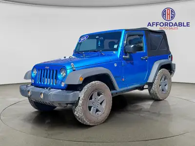 Affordable 2016 JEEP WRANGLER SPORT 4WD – Convertible! Clean Carfax -- Convertible – Brand new MVI!...