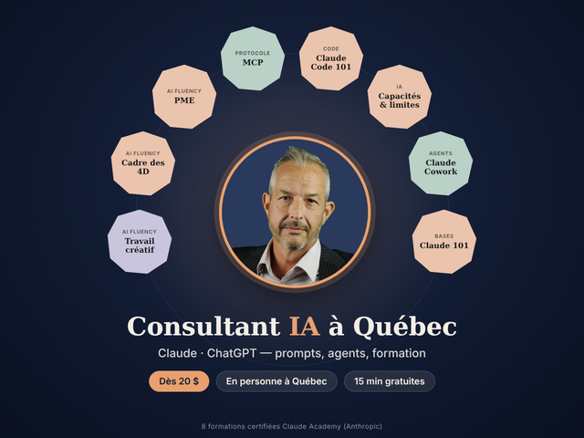 AI Consultant in Quebec: Prompts, Agents, and Training