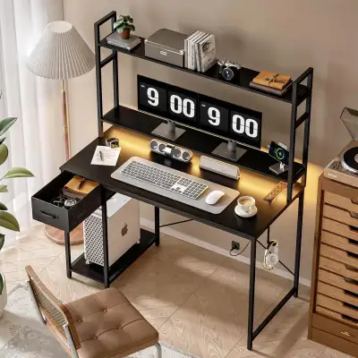 BRAND NEW - WASAGUN Small Desk with Reversible Monitor Stand  &, View more
