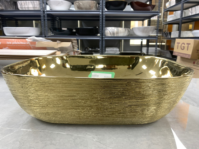 Gold Sink for Vanity (8413GG) in Plumbing, Sinks, Toilets & Showers in City of Toronto - Image 2