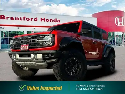 Unleash the beast within. This 2022 Ford Bronco Raptor, a Code Orange convertible with a Black Onyx...