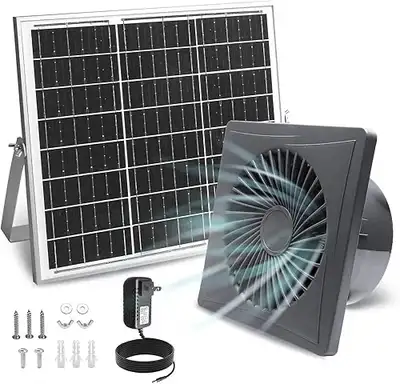 Solar Exhaust Fan, 25W Solar Panel + ... ID# 3441, View more