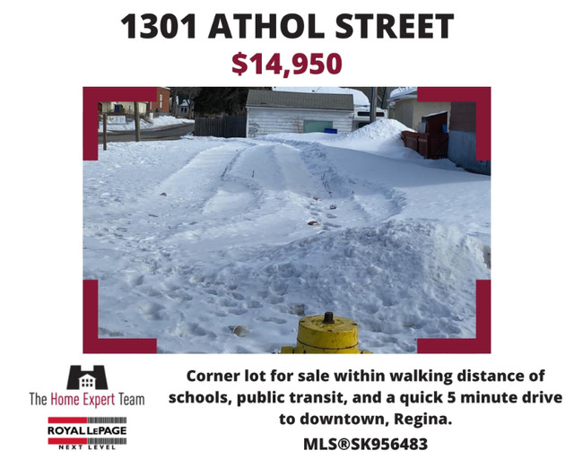1301 Athol St - Corner Lot For Development In Washington Park in Land for Sale in Regina