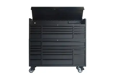 NEW BLACK 6 FT 26 DRAWER TOOL BENCH CHEST HTC7226PC SALE $1895.00 Experience ultimate organization a...