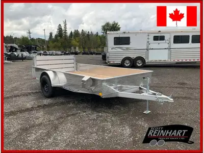 2026 Stronghaul 76x12 All Aluminum Utility Trailer 2990LB GVWR, 3500LB Spring Idler Axle, 15 Inch Ra...