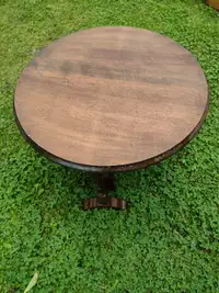 Small antique folding wood accent table
