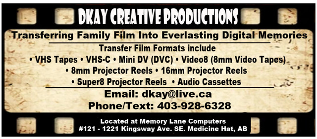 Video Transfer in Photography & Video in Medicine Hat - Image 2