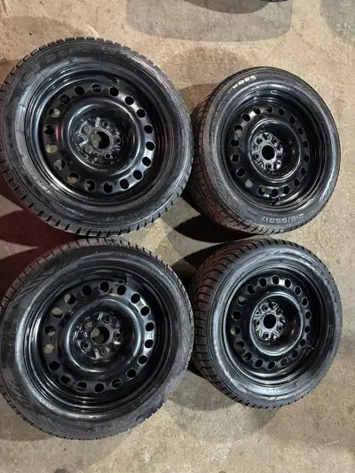 RIMS 17" STEEL RIMS Off of a 2014 TOYOTA CAMRY TIRES 215 55 17 Sailun Ice Blazer WST1 - 9 9 / 32nds...