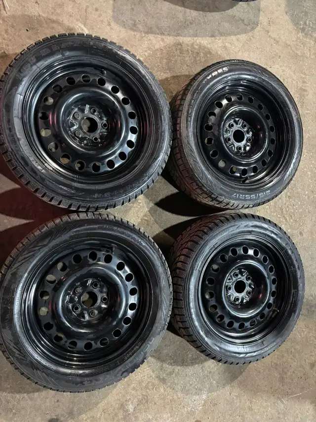 215 55 17 TOYOTA WINTER RIMS AND TIRES - CAMRY, LEXUS ES, ETC in Tires & Rims in Kitchener / Waterloo - Image 2