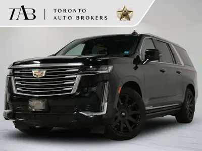 This 2023 Cadillac Escalade ESV Premium Luxury Platinum is a local Ontario vehicle with a clean CARF...