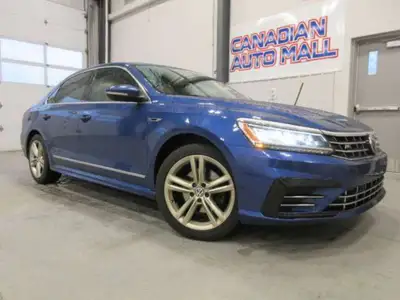 CLEAN CARFAX, ACCIDENT-FREE! GORGEOUS PASSAT HIGHLINE R-LINE IN BLUE ON TAN, LOADED WITH HEATED & PO...