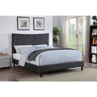 Ashley Newport Upholstered Queen Bed in Dark Gray