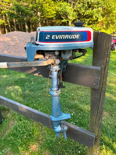 2 hp evinrude engine. Great condition for its age. Hasn’t been run in a couple years. The recoil sta...