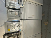 8127- Laveuse Sécheuse Maytag blanc set washer dryer white topl