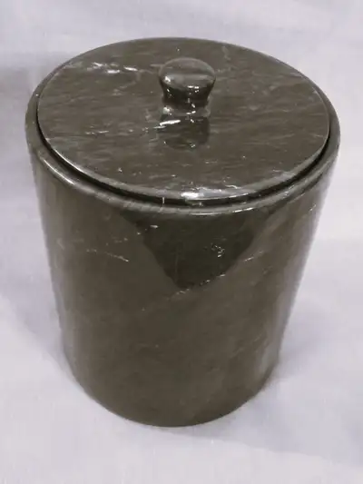 VINTAGE MCM SOLID MARBLE HEAVY CONTAINER, HANDMADE ICE BUCKET, View more