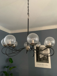 Beautiful 8-Light Chandelier (Black), Bulbs included