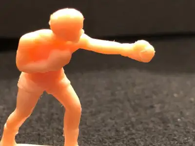 Plastic 1960 toy boxer figure 2 inches tall!, View more