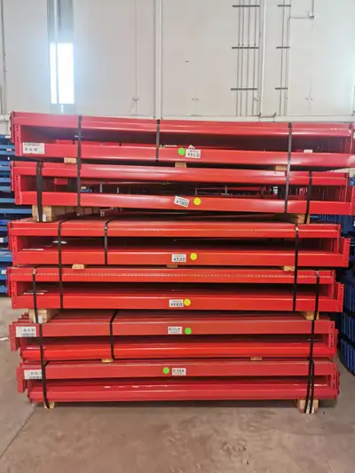 MADE IN CANADA - PALLET RACKING BEAMS - USED RACKING, View more