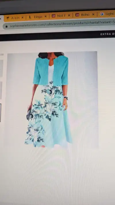 Never worn woman dress with jacket, View more