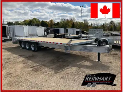 2026 Canada Trailers 8.5x25 10.5 Ton Galvanized Deckover Equipment Trailer 22,680LB GVWR, 3 7000LB A...