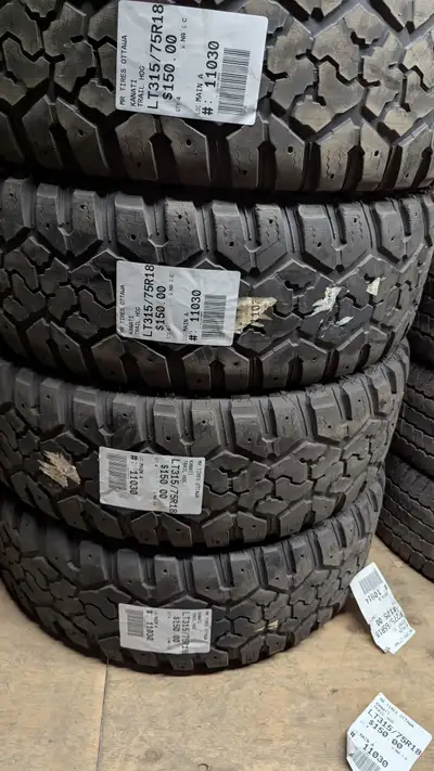 SET OF 4X KANATI TRAIL HOG TAG # 11030 Size: 315/75/18 315/75/18 Excellent condition Pressure tested...