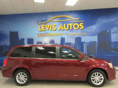 DODGE GRAND CARAVAN 2019 SXT PREMIUM PLUS STOW-N-GO 7 PASSAGERS / CUIR + SUEDE NOIR CHAUFFANT / VOLA...