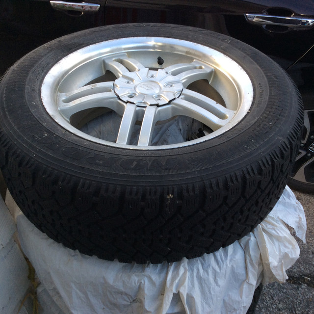 HONDA ACCORD WINTE RIMS AND TIRES ...215/60/16..GOOD YEAR  TIRES in Tires & Rims in Markham / York Region - Image 4