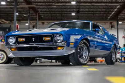 This is a beautifully preserved Mustang Boss 351. Equipped with the numbers matching 351 cubic inch...