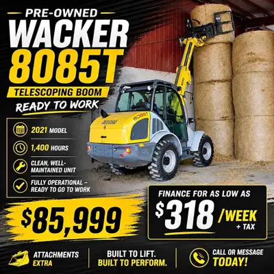 Zero Down financing available! Clean, well-maintained machine and ready to go straight to work. Tele...