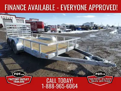 NEW 6.5x16ft CargoPro Utility Landscape Wood Deck Trailer by Alcom - 2in x 8in Heat-Treated Wood - I...