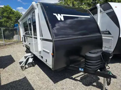 Winnebago Micro Minnie travel trailer 2108DS highlights: Front Murphy Bed Full Rear Bathroom 8 Cu. F...