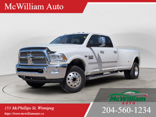 2016 Ram 3500 LARAMIE 4x4 l 8ft Bed l HTD & AC Seats l HTD Steer