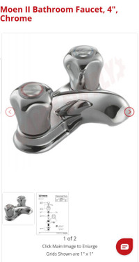 Moen II Bathroom Faucet, 4", Chrome