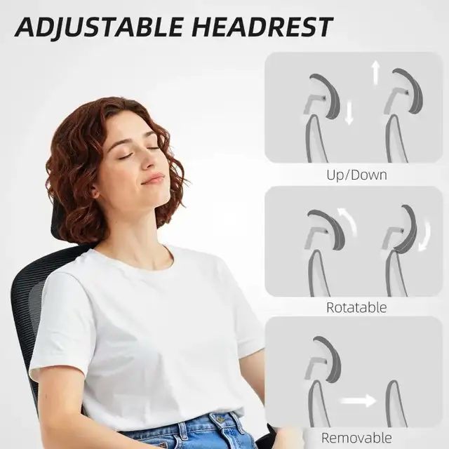 *BNIB!* Mesh High Back Desk Chair with Rotatable Headres... LOT# in Chairs & Recliners in Markham / York Region - Image 5