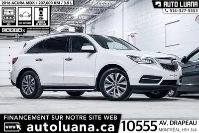 Auto Luana 2016 ACURA MDX PRENEZ UN RENDEZ-VOUS / BOOK AN APPOINTMENT (514) 327-5553 207000 KM CERTI...