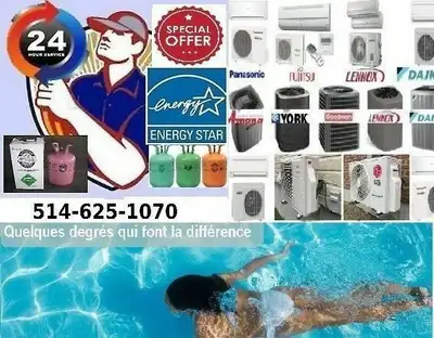 ☎ 514-625-1070-✅Ajout de fréon✅installation✅réparation✅modification✅installation climatiseurs mural...