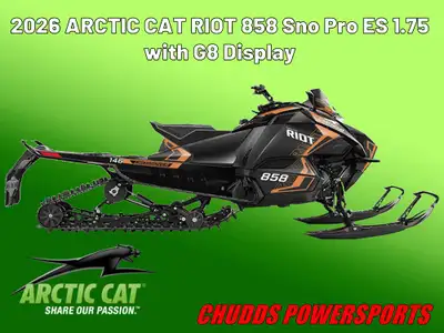 2026 Arctic Cat Riot 858 Sno Pro ES 1.75 with G8 Display Prepare to embark on the ultimate winter ad...
