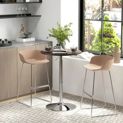 *BNIB!* HOMCOM High Top Bar Table, Adjustable Round... LOT# 172, View more
