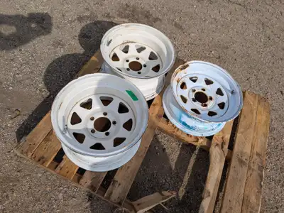 (2) 15x8 Steel Rims & (1) 15x6 Steel Rim - 5 Bolt, 3 1/4 in center (2) 15X8 STEEL RIMS