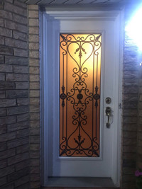 Custom House Front Entrance Patio Back Door Wood Ironwork Glass