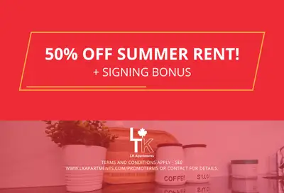 **Unlock 50% Off + Signing Bonus!** Now offering 50% off through the 2025 summer months of your leas...