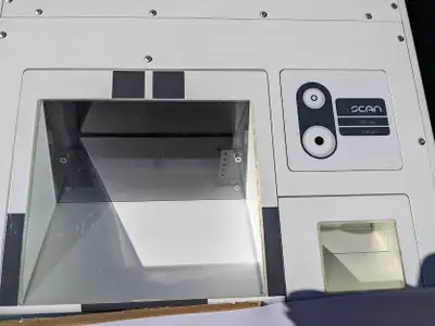 (6) SIX APFIS Crossmatch/HID LScan 1000P Tenprint and palm Scanners, selling as a lot. Units came ou...