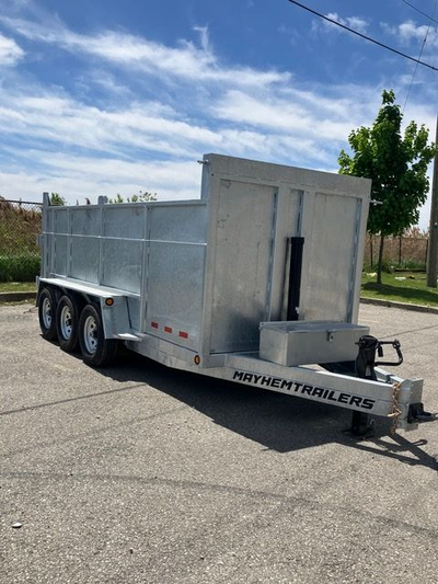 Mayhem Trailers - Financing Available!! 10-ton payload capacity Custom 52” high side walls — perfect...