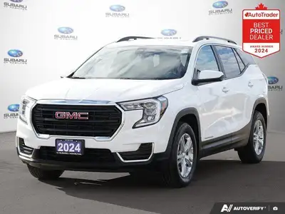 New Price! Odometer is 7087 kilometers below market average! White 2024 GMC Terrain SLE AWD 9-Speed...