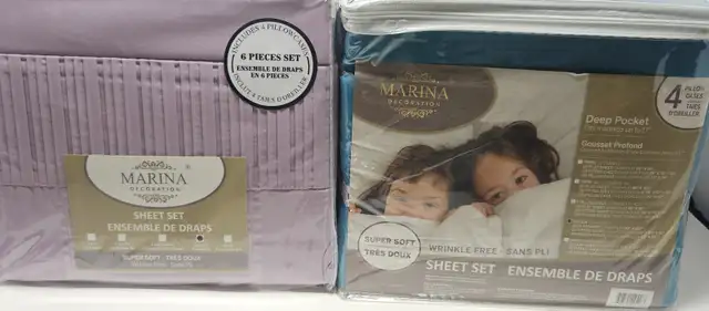 Brand New 6-Piece  Quality Deep Pocket Bed Sheet; King & Queen in Bedding in City of Toronto - Image 9